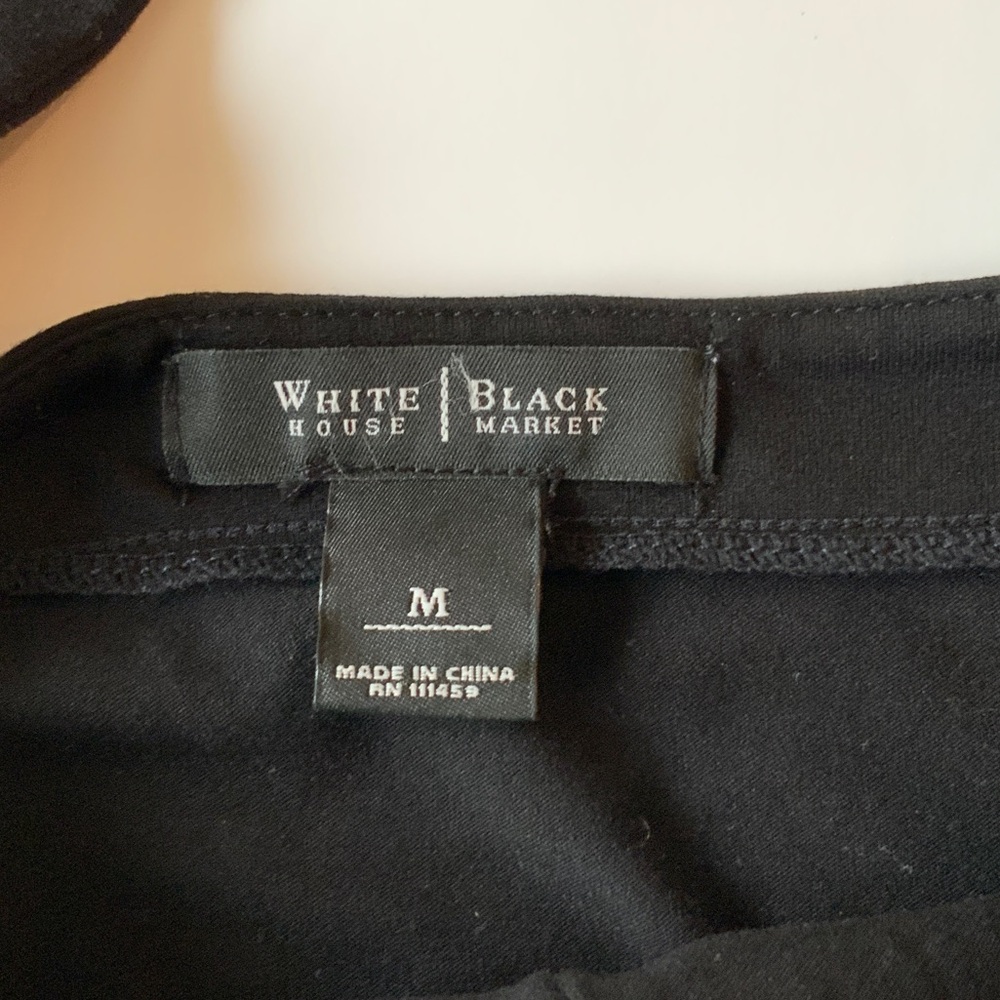 WHBM Black Ruffle Front Tank Top - Picture 2 of 8